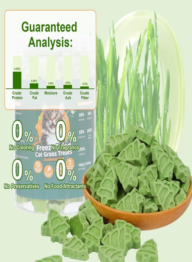 SuPruida 140g Cat Grass Treats for Indoor Cats, Natural Freeze Dried Cat Grass Teething Sticks, Hairball Treatment for Cats, Edible Kitty Chew Toy Snack for Teething Hairball Removal - Image 5